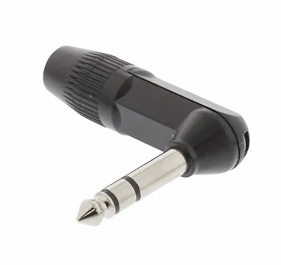 £3.89 • Buy CONNECTOR > STEREO 6.35mm (1/4 In) 90° Metal Jack Plug Right Angle